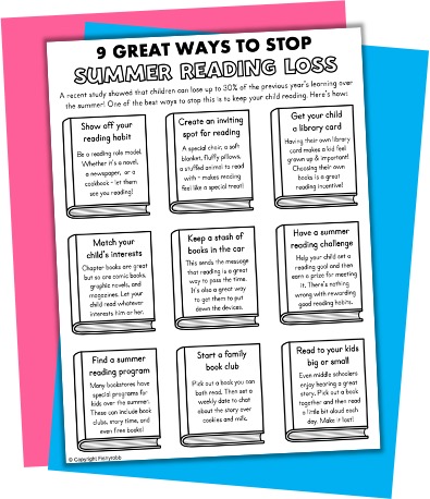 how to keep kids reading over the summer tip sheet for parents