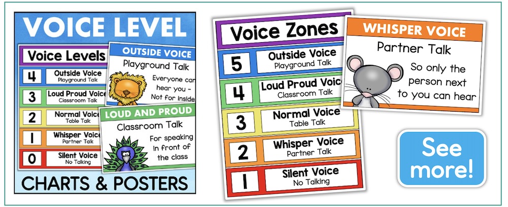 classroom noise level charts