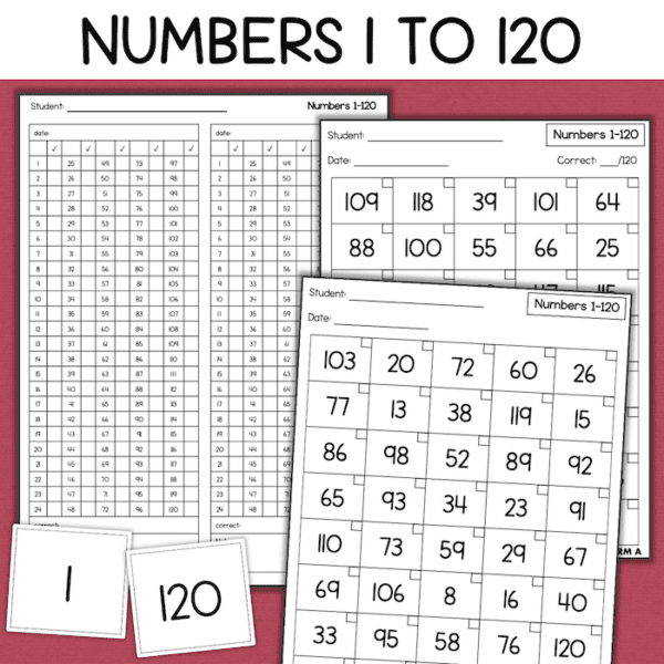 number recognition assessments