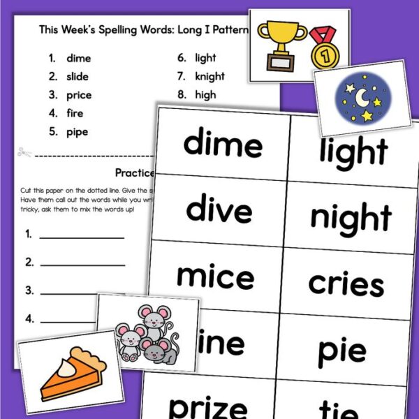 Long I vowel teams centers