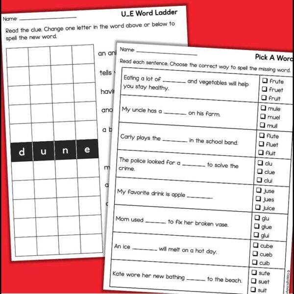 long u vowel teams