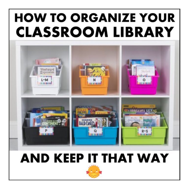 how to organize a classroom library