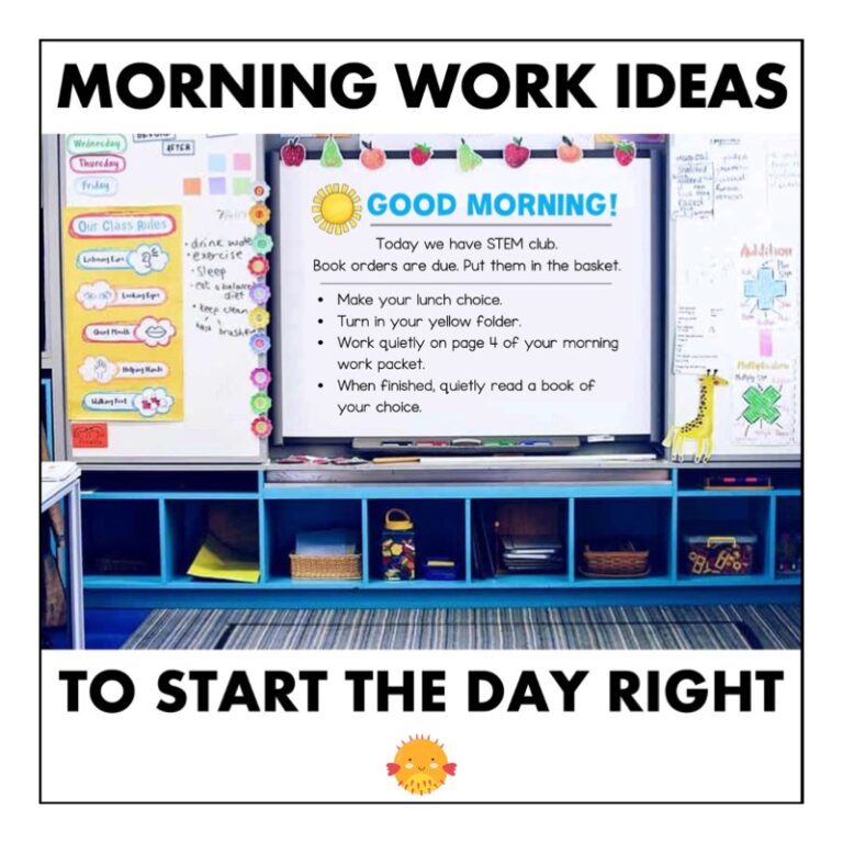 classroom morning work ideas