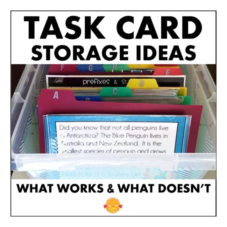 task card storage ideas