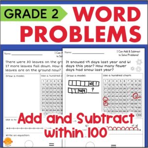 addition and subtraction word problems within 100