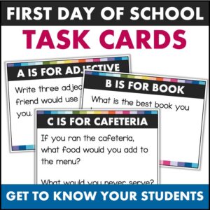 first day back to school iceabreaker activity