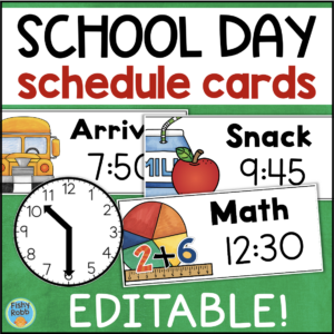 classroom daily schedule cards