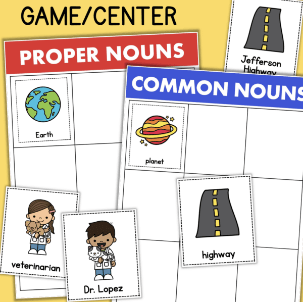 common and proper nouns center