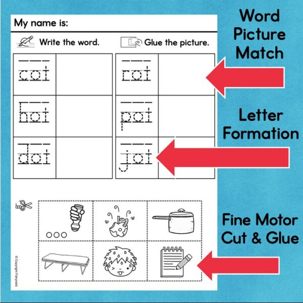 cvc word families worksheets