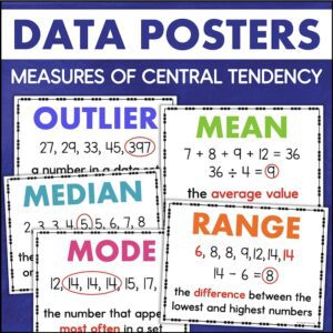 math data posters mean median mode range