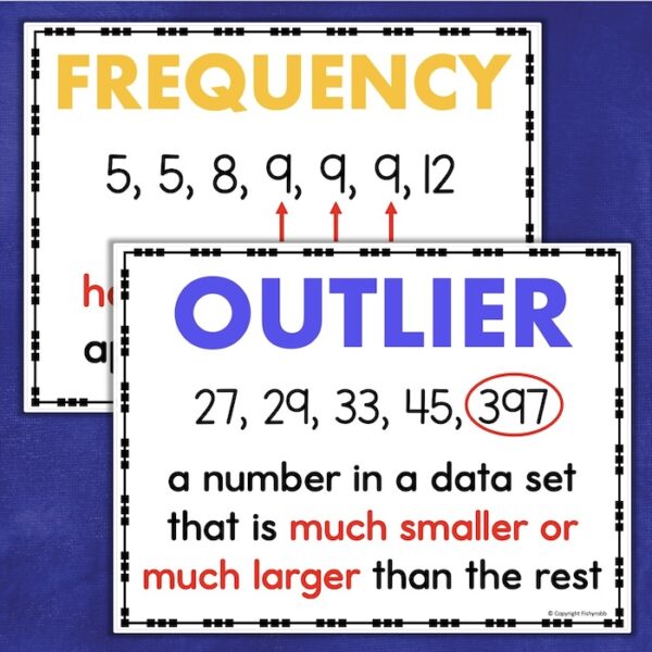 math data posters frequency outlier