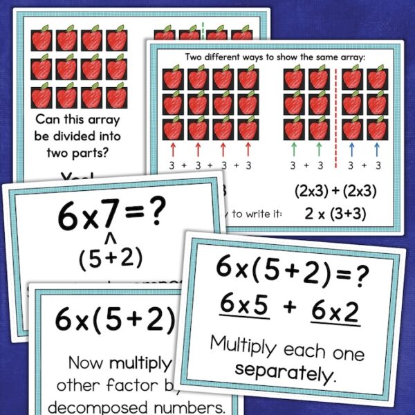 distributive property of multiplication posters