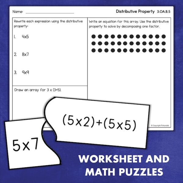 distributive property of multiplication worksheets