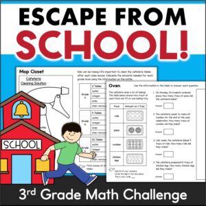 escape the school end of the year 3rd grade escape room activity