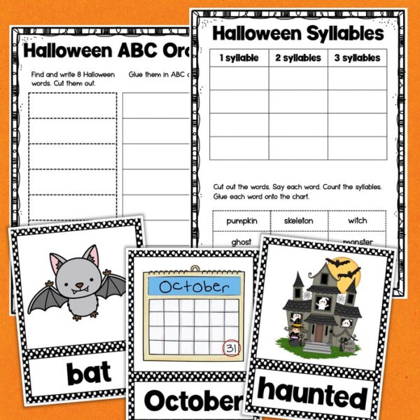 halloween vocabulary worksheets