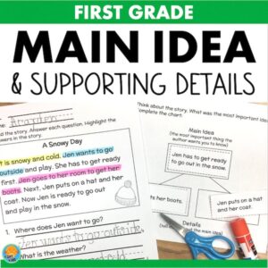 main idea and details 1st grade