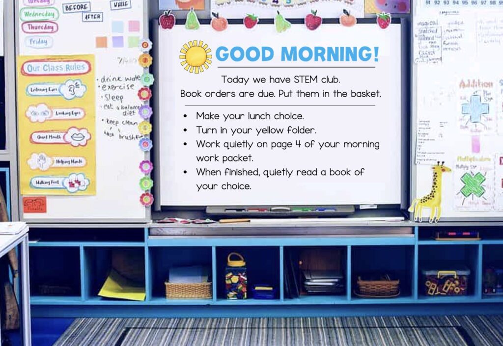 classroom morning work ideas and routines