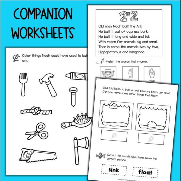 noahs ark worksheets for kids