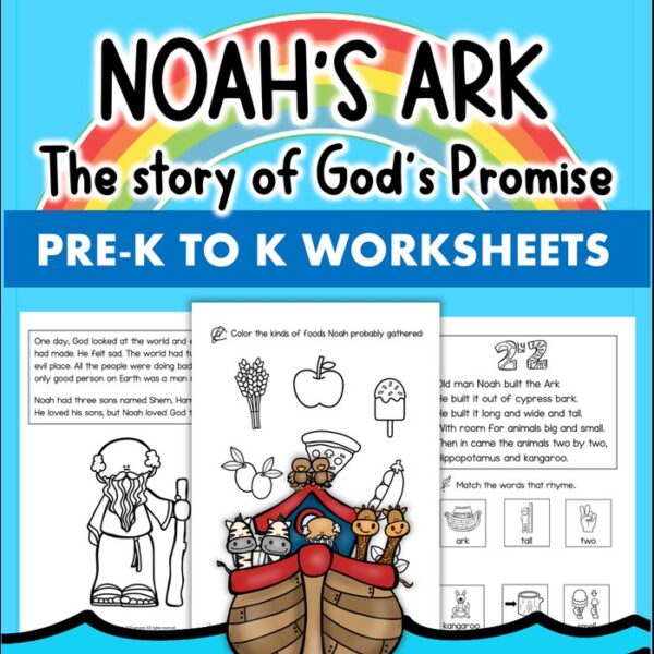 noahs ark printable story worksheets