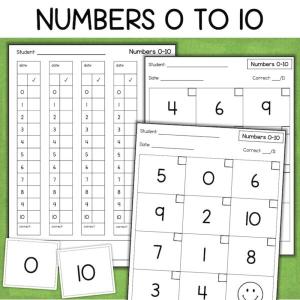 number recognition assessments