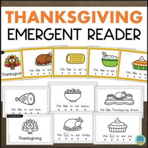 Printable Thanksgiving emergent reader mini book