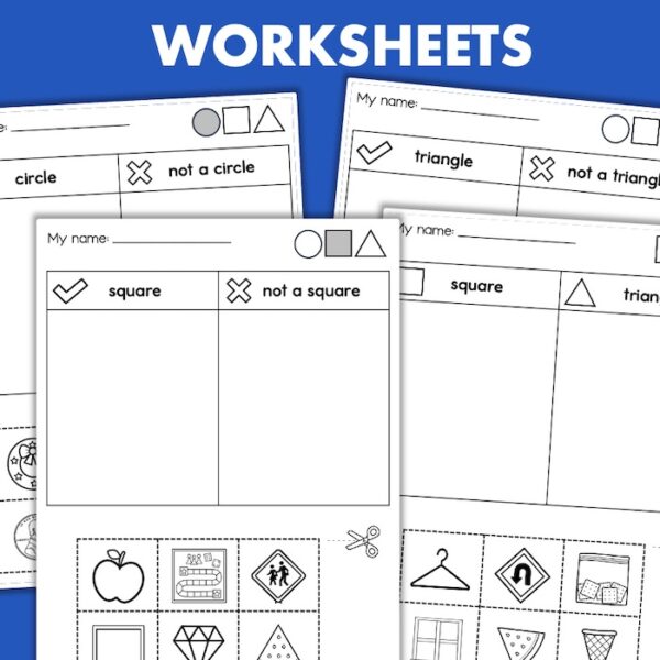 2D shapes worksheets