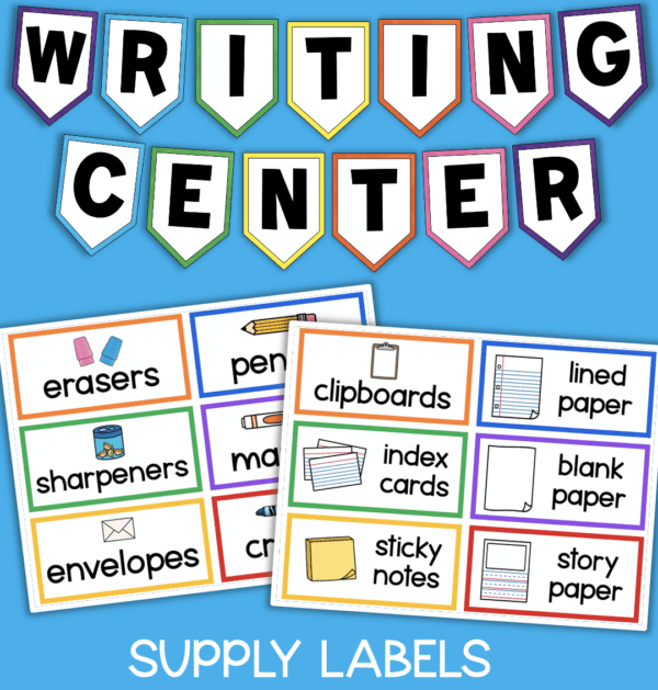 classroom writing center banner