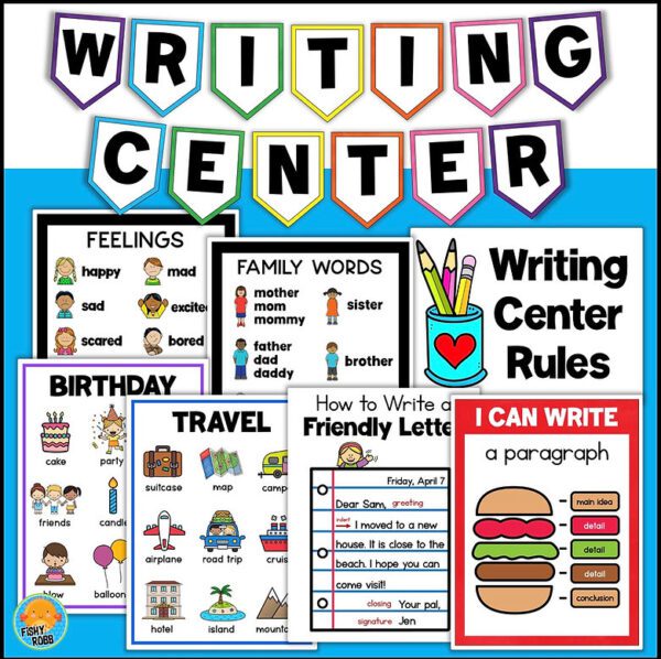 classroom writing center set up pack