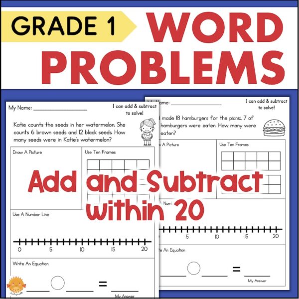 1st grade word problems