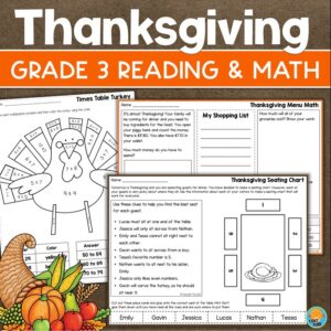 3rd grade thanksgiving worksheets