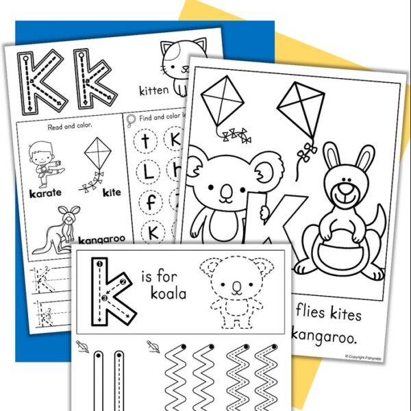 letter of the week letter K worksheets