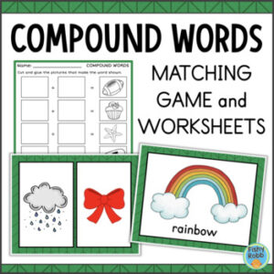 compound words worksheets and game