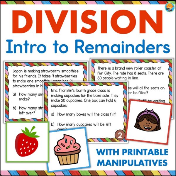 division with remainders math centers