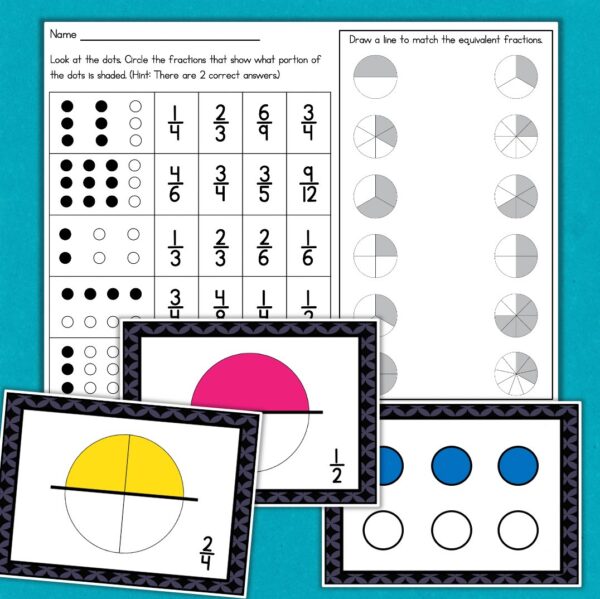 equivalent fractions worksheet and game