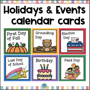 holidays calendar cards