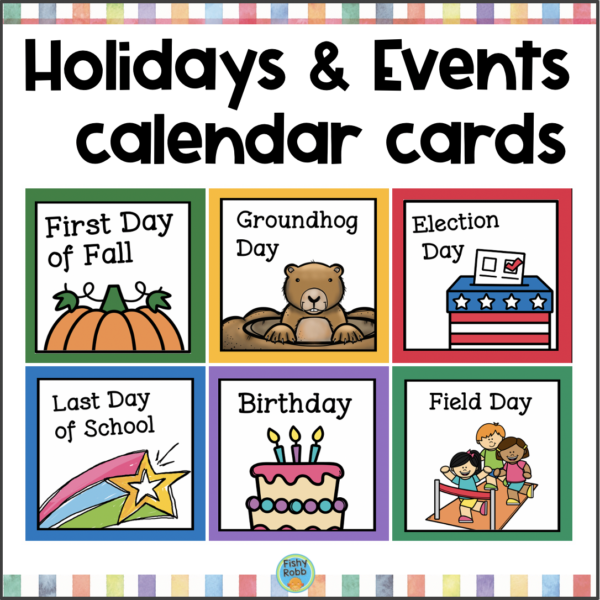 holidays calendar cards