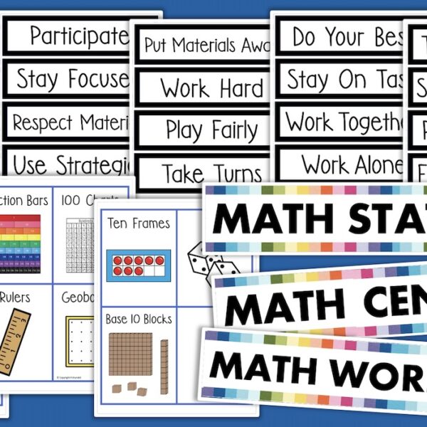 math centers posters