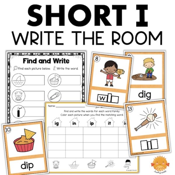 short i cvc words write the room