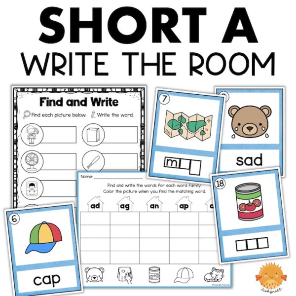 short a cvc words write the room