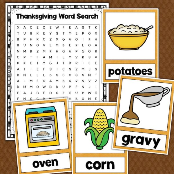 thanksgiving word search