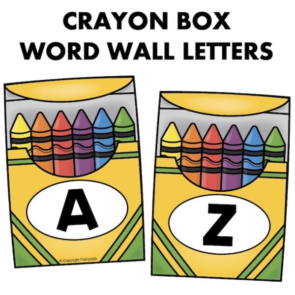 crayon box word wall letters