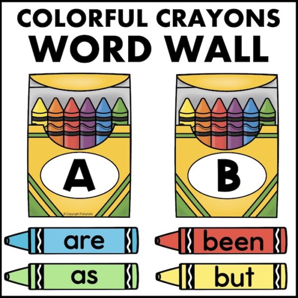 crayola crayon word wall set