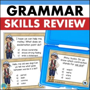 2nd 3rd grade grammar review task cards