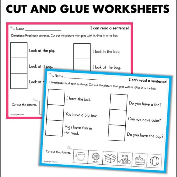 kindergarten sight word sentences worksheets