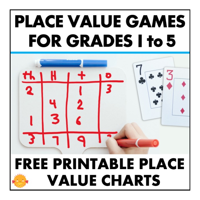 place value printable chart games